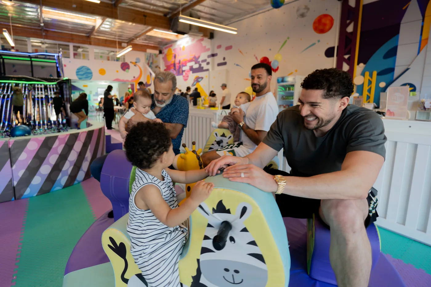 Family playtime in Santa Monica