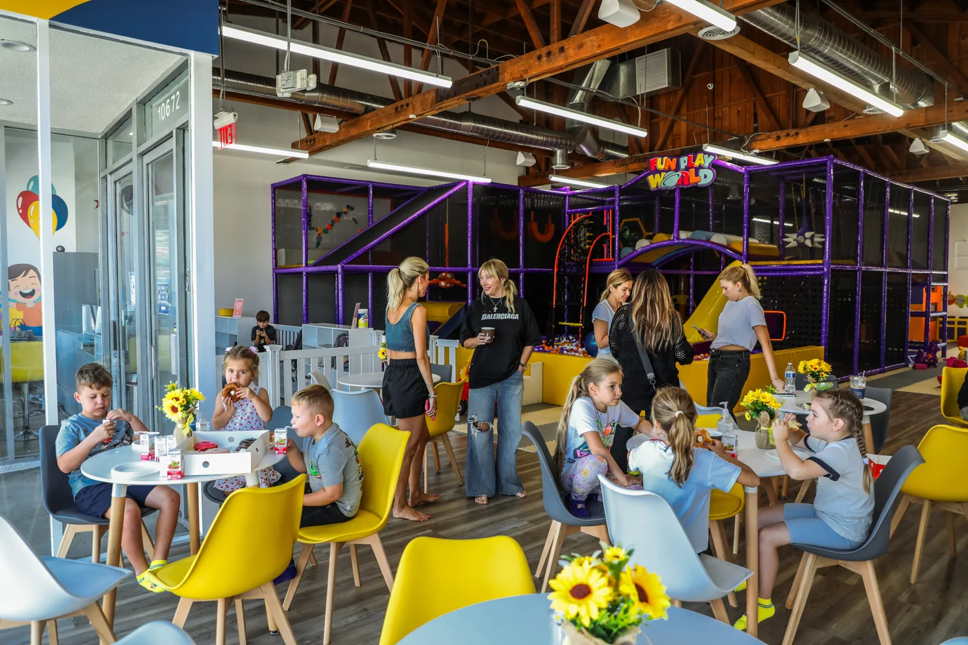 Families and seating at West LA